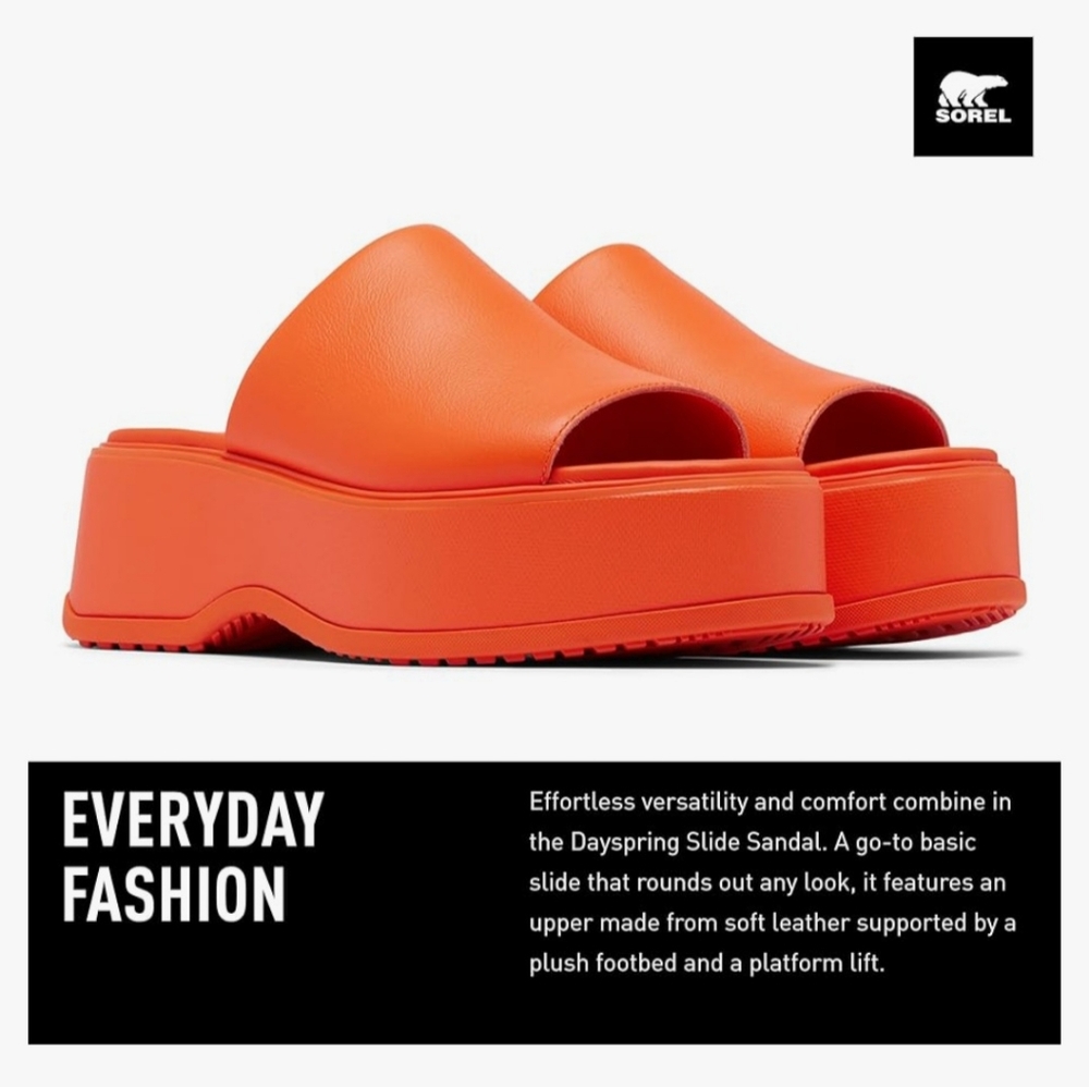 Sorel Orange Mules